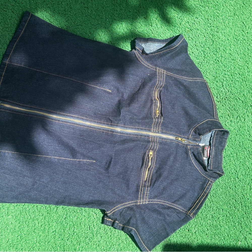 Dark Denim Short Sleeve Jacket